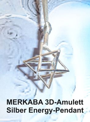 Merkaba-Anhänger 3D Silber Merkaba-Pendant Energy-Amulett Chi Aura Harmony Radionik