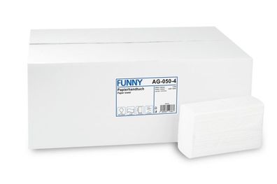 Funny Papierhandtücher | 2-lagig | Z-Interfold | 23,5 x 24cm | 3750 Handtücher