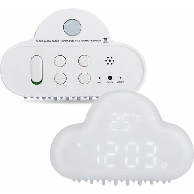 Magnetische Uhr: Wolkenförmige Uhr mit USB-Ladekabel-Ziffer