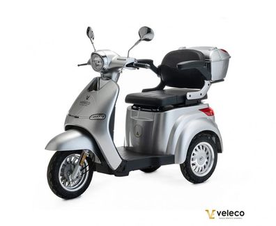 VELECO Cristal Elektroroller Seniorenmobil 12 km/ h, Silber E-Roller