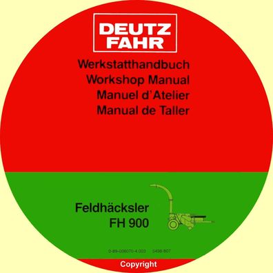 Werkstatthandbuch Deutz Fahr Feldhäcksler FH 900