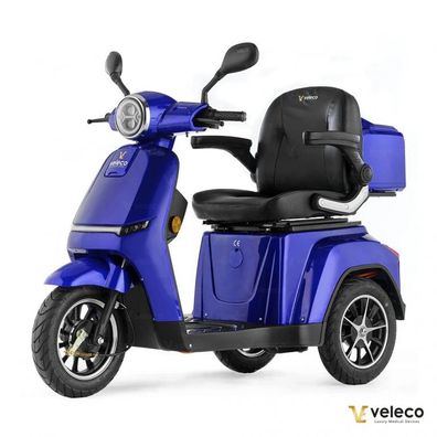 VELECO TURRIS 3-Rad-Mobilitäts-Roller 800W, Lithium-Ionen Akku Seniorenmobil