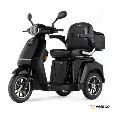 VELECO TURRIS 3-Rad-Mobilitäts-Roller 800W, Lithium-Ionen Akku, Seniorenmobil