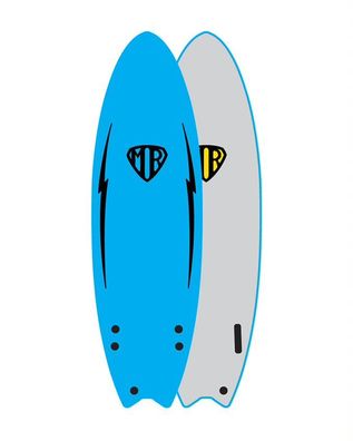OCEAN&EARTH Surfboard Mr Ezi Rider Twin Fin 6'0" blue