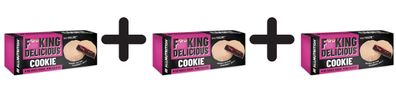 3 x Fitking Delicious Cookie, Peanut Butter Raspberry Jelly - 128g