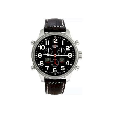 Zeno-Watch - Armbanduhr - Herren - Oversized Pilot Pilot Chrono-Alarm- 8576Q-a1