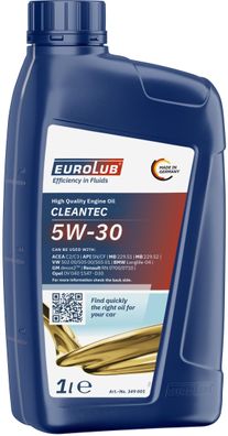 Eurolub Motoröl Cleantec 5W-30 1 L