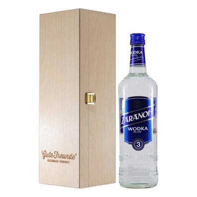 Zaranoff Wodka mit Geschenk-Holzkiste