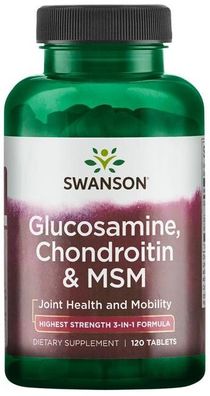 Glucosamine, Chondroitin & MSM - 120 tabs