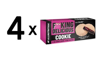 4 x Fitking Delicious Cookie, Peanut Butter Raspberry Jelly - 128g