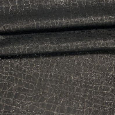 Leder schwarz, geprägt, Geometrische Muster, Stärke 1,7-1,9 mm