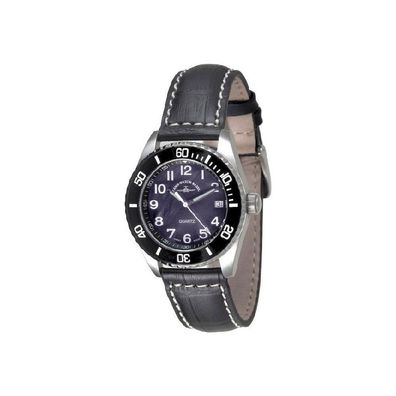 Zeno-Watch - Armbanduhr - Damen - Diver Ceramic Medium Size black - 6642-515Q-s1