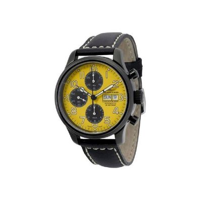 Zeno-Watch - Armbanduhr - Herren - NC Pilot Chrono yellow&black 9557TVDD-bk-b91