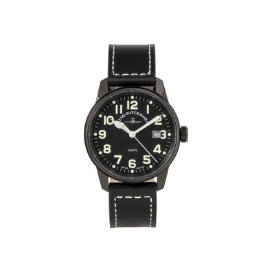 Zeno-Watch - Armbanduhr - Herren - Chrono - Classic Pilot Date - 3315Q-bk-a1