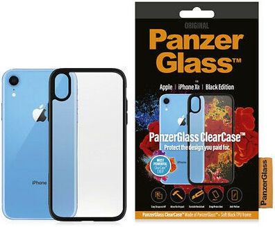 PanzerGlass ClearCase Blackframe iPhone Xr Back Cover TPU Rahmen transparent schwarz