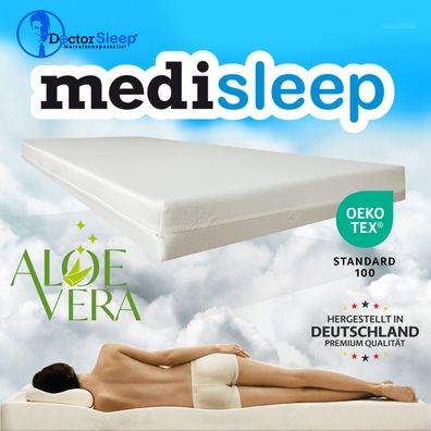 Comfort Rollmatratze Medisleep Bezug Milano glatt 90 x 200 x 10 cm Härtegrad 1