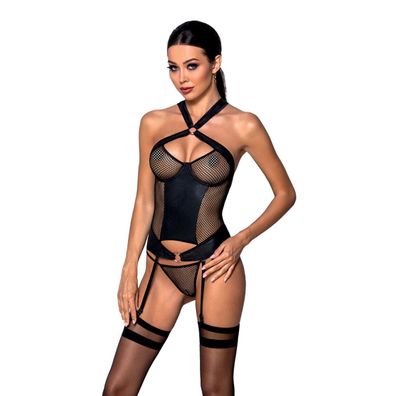 PE Amanda corset & thong black - (L/ XL, S/ M, XXL)