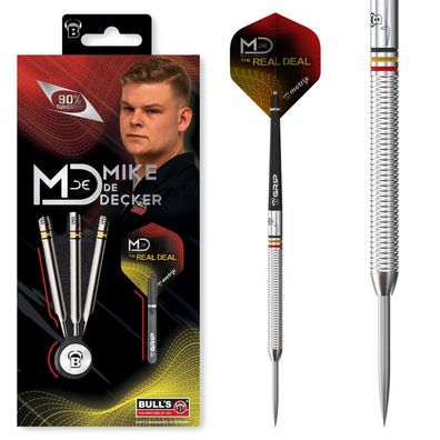 BULL'S Mike de Decker Steel Dart 22g Gr. | Pro Dartpfeil Steel Dart Darts
