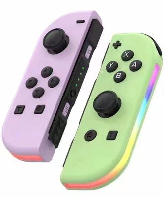 Joy Cons | Pastell-Lila/ Pastell-Grün |2er-Set mit LED und Turbo für Nintendo Switch