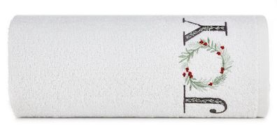 Handtuch Weihnachten 50 x 90 cm weiß Badetuch Duschtuch Baumwolle Dekoration Joy Deko