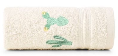 Handtuch Badetuch für Kinder 30x50 cm creme Kaktus Oeko-Tex-Zertifikat 100% Baumwolle