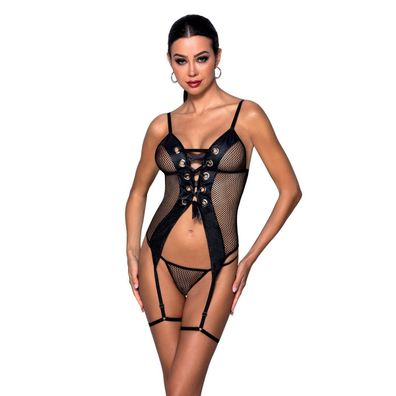 PE Beth corset & thong black - (L/ XL, S/ M, XXL)