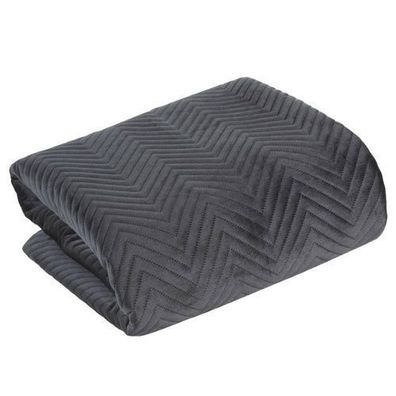 Tagesdecke Bettüberwurf 230x260 cm schwarz Polyester Bettdecke Sofaüberwurf Modern