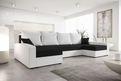Sofa BONO2 Couch Wohnlandschaft mit Schlaffunktion Stauraum XXXL