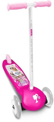 3-Rad-Kinder-Roller Barbie Mädchen Fußbremse Rosa