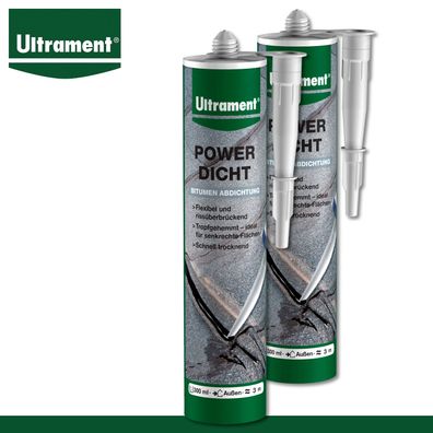 Ultrament 2 x 300 ml Power Dicht Universalabdichtung Gebrauchsfertig Flexibel