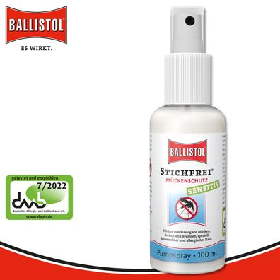 Ballistol 100 ml Stichfrei Mückenschutz Sensitiv gegen Mücken Bremsen Zecken