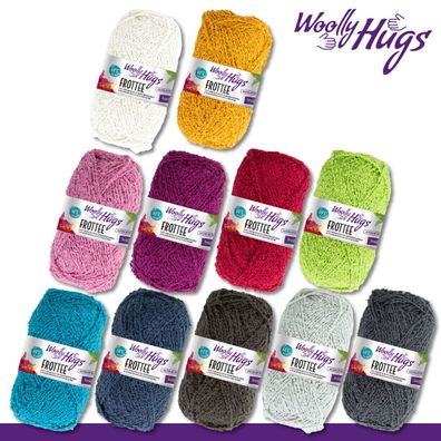 Woolly Hugs 3 x 50 g Frottee mit Anleitungen Baumwolle Abschminkpad Waschlappen