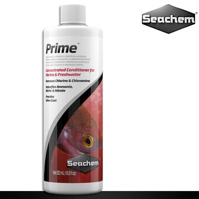 Seachem 500 ml Prime Wasseraufbereiter Chlor Chloramin Ammoniak Nitrit Nitrat