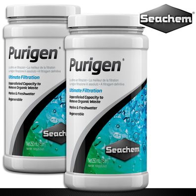 Seachem 2x 250ml Purigen Adsorptionsmittel für kristallklares Wasser im Aquarium