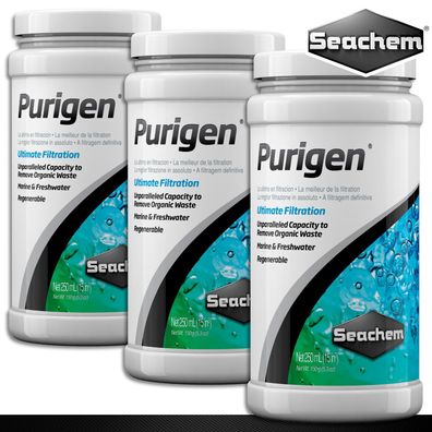 Seachem 3x 250ml Purigen Adsorptionsmittel für kristallklares Wasser im Aquarium