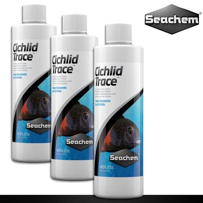 Seachem 3x 250ml Cichlid Trace Spurenelemente-Ergänzung für Cichliden Gesundheit