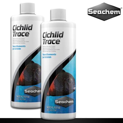 Seachem 2x 500ml Cichlid Trace Spurenelemente-Ergänzung für Cichliden Gesundheit