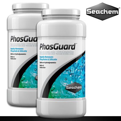 Seachem 2 x 500 ml PhosGuard Wasseraufbereiter Entfernt Silikat und Phosphat