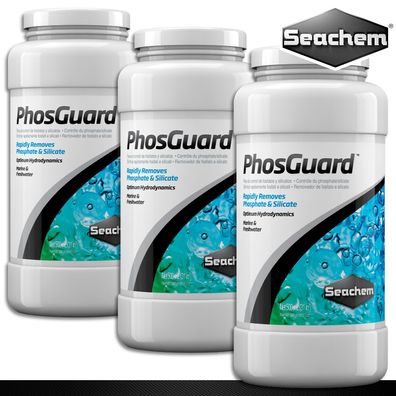 Seachem 3 x 500 ml PhosGuard Wasseraufbereiter Entfernt Silikat und Phosphat