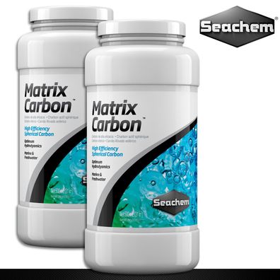 Seachem 2 x 500 ml MatrixCarbon Aktivkohle Hohe Entfernungskapazität Filter