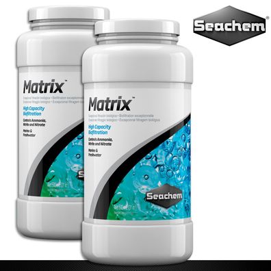 Seachem 2x 500 ml Matrix Bio-Filter Ammoniak Nitrit Nitrat 700 m²/ l Oberfläche