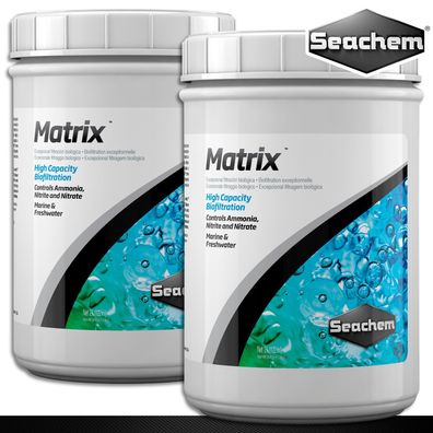 Seachem 2 x 2 l Matrix Bio-Filter Ammoniak Nitrit Nitrat 700 m²/ l Oberfläche