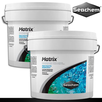 Seachem 2 x 4 l Matrix Bio-Filter Ammoniak Nitrit Nitrat 700 m²/ l Oberfläche