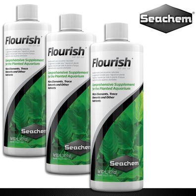 Seachem 3 x 500 ml Flourish Düngekomplex für Pflanzen im Süßwasseraquarium
