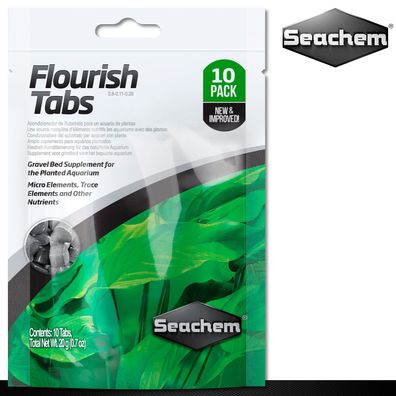 Seachem 1 Pack à 10 Stück Flourish Tabs Düngetabletten für Pflanzen Einsteiger