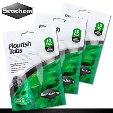 Seachem 3 Pack à 10 Stück Flourish Tabs Düngetabletten für Pflanzen Einsteiger