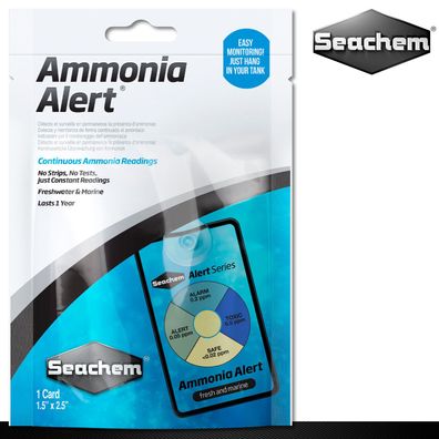 Seachem 1 Stück Ammonia Alert Messgerät Ständige Kontrolle von Ammoniak Ammonium