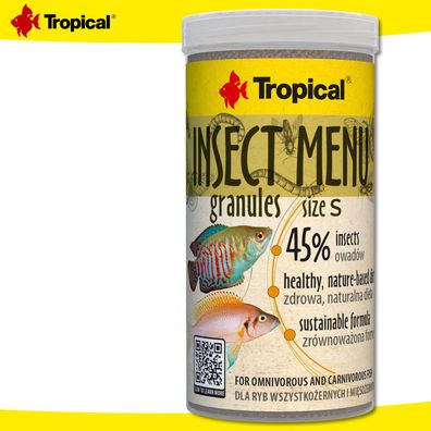 Tropical 250 ml Insect Menu Granules S für alles- und fleischfressende Fische
