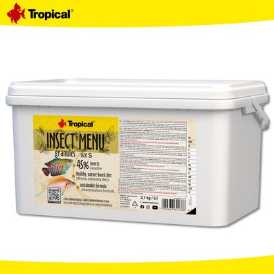 Tropical 5 l Insect Menu Granules S für alles- und fleischfressende Fische