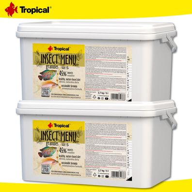 Tropical 2 x 5 l Insect Menu Granules S für alles- und fleischfressende Fische